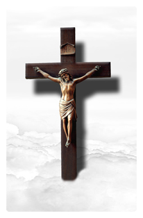 Crucifix White Clouds